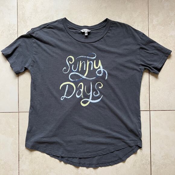 Wildfox Charcoal 'Sunny Days' Graphic Tee Size M - Picture 5 of 11